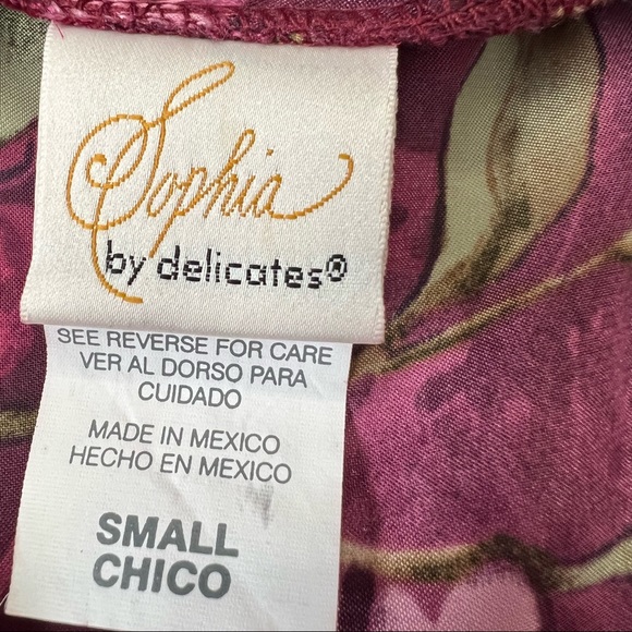 Vintage Sophia by Delicates Purple Floral Kimono Robe - Picture 3 of 5